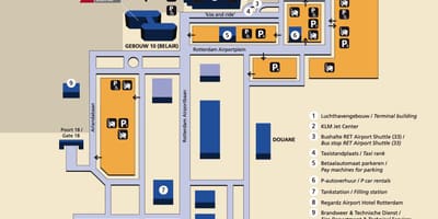 Карта аеропорт Роттердам 