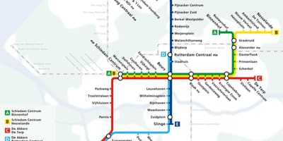 Роттердам карті метро 