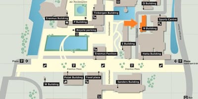 Карта університету імені Еразма Роттердамського 
